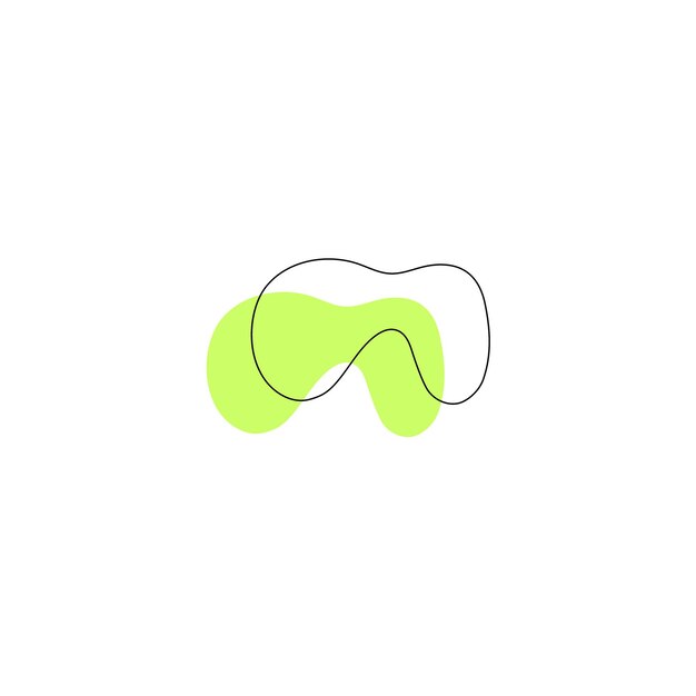 Lichtgrüne Farbgestaltung des Blob-Element-Vektors