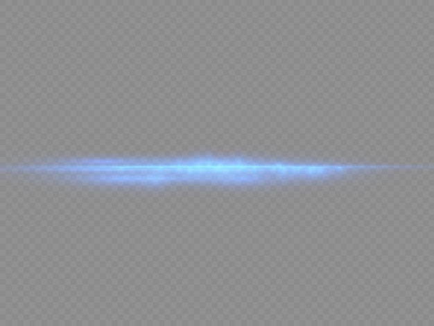 Lichtstrahlen blinken blaue horizontale Lens Flares Pack Laserstrahlen glühen Linie schöne Flare