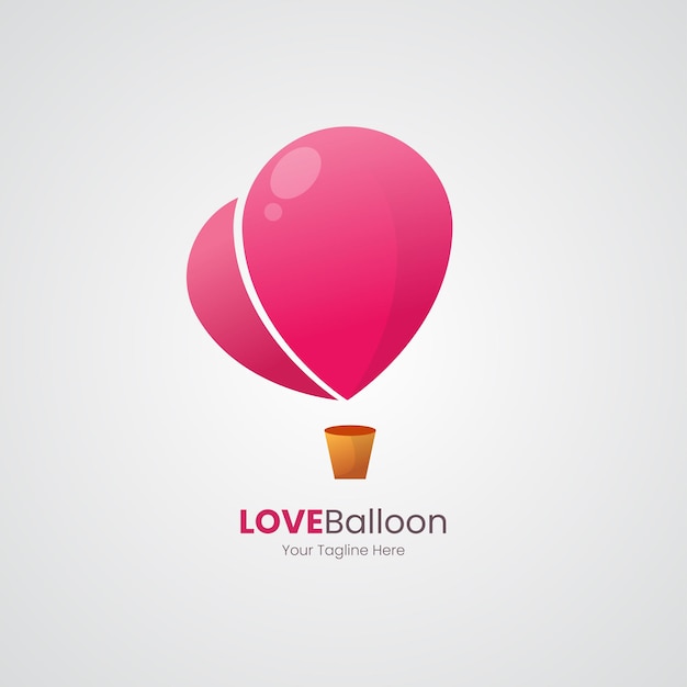 Liebe Ballon-Logo-Design