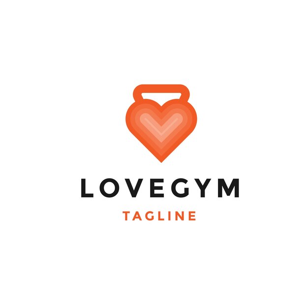 Liebe fitness-logo-icon-design-vorlage