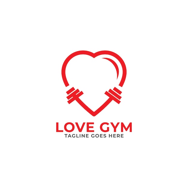 Liebe fitness-studio-logo-symbol-vektor-vorlage