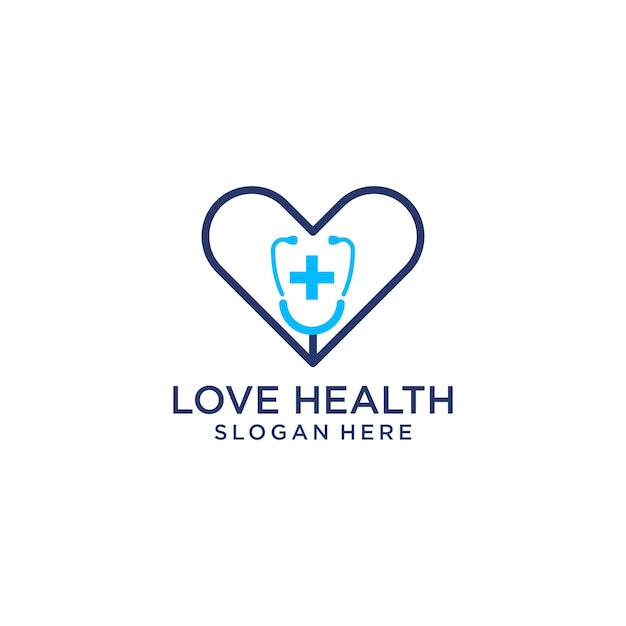 Vektor liebe gesundheit logo-design