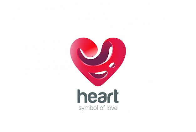 Liebe herz logo form abstrakte design-vorlage splash-stil. kardiologie-logo-konzept. valentinstag symbol symbol.
