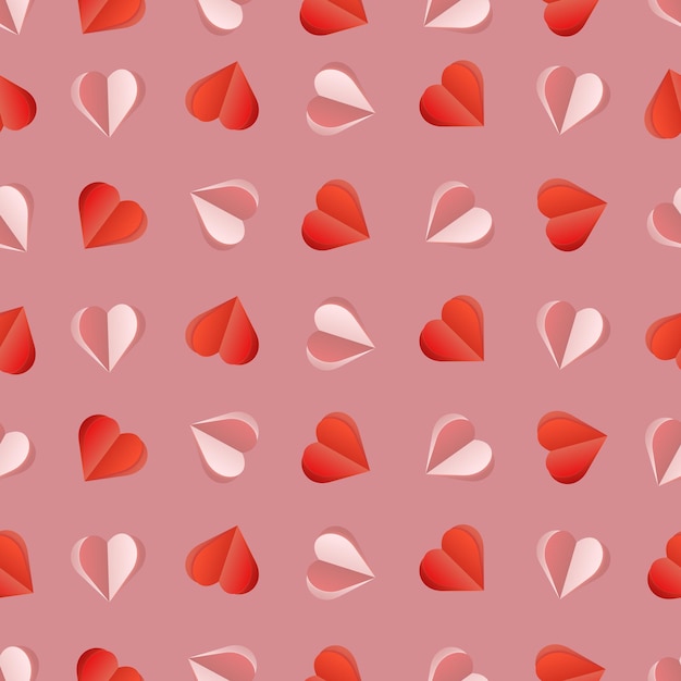 Liebe Herzen 3D-Muster