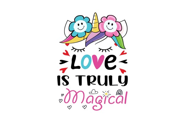 Liebe ist ein wirklich magisches valentinstag-t-shirt-design