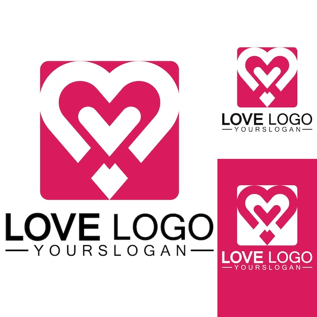 Liebe logo designherzform logo design vektor