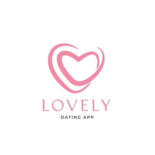 Liebe oder herz dating-app-logo-design-vorlage