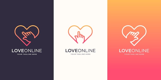 Liebe Online Logo Designs Vorlage