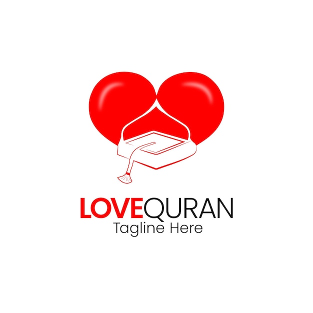 Liebe quran negativraum logo vorlage