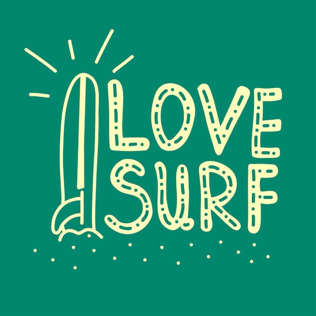 Liebe surf phrase schriftzug urlaub