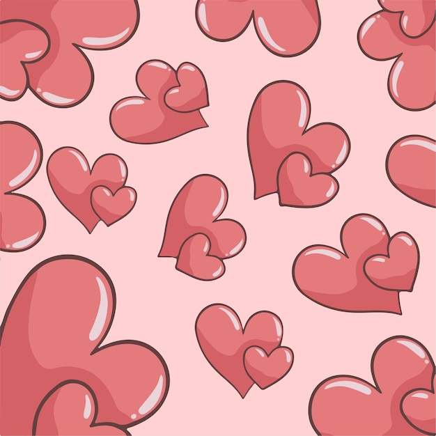 Liebe Symbol Muster Hintergrund Valentine Vector Illustration