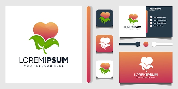 Liebe und modernes logo-design