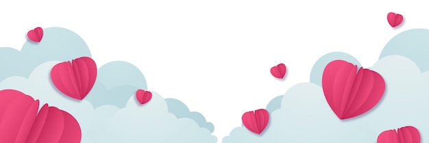 Liebe valentinstag banner hintergrund mit herzen. design für besondere tage, frauentag, valentinstag, geburtstag, muttertag, vatertag, weihnachten, hochzeit und eventfeiern.