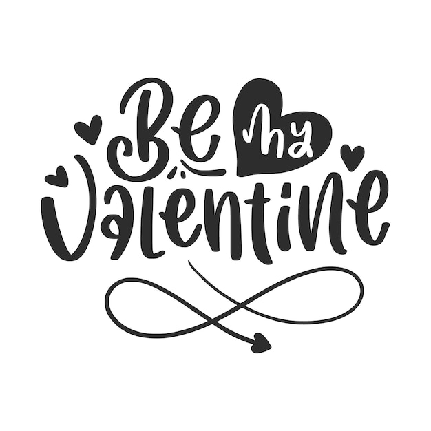 Liebe valentinstag vektorillustration isoliert auf weißem hintergrund handgezeichneter text für valenti