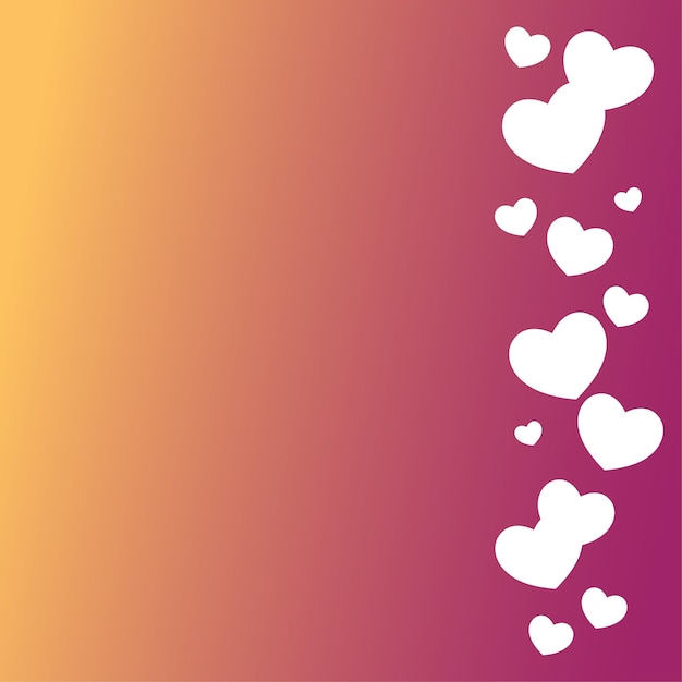 Liebeshintergrund mit Herz-Symbol, Freiraum-Bereichsvektor für Grußkarten, Poster, Banner