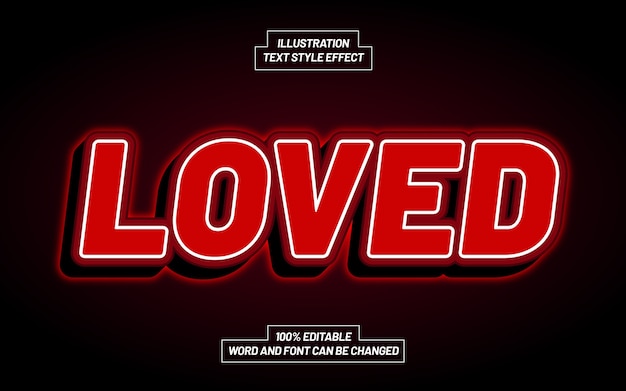 Liebte Text Style-Effekt