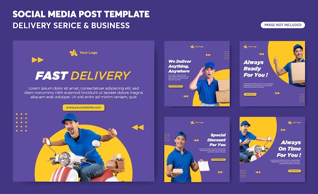 Lieferdienste Instagram Social Media Template8 FÜR EPS
