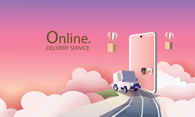 Lieferservice Conceptworld Location Network App-Bildschirm Online-Transport
