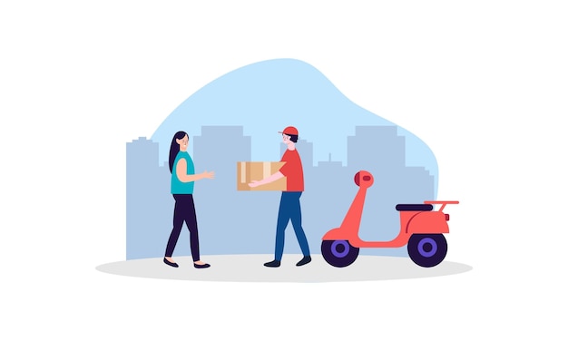 Lieferservice Lieferung schnelle Versandkonzept Illustration