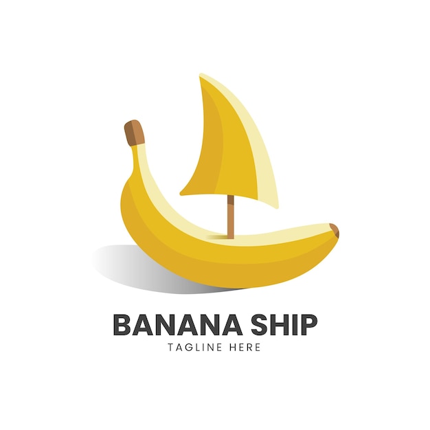 Lieferung mit Bananen-Logo-Design