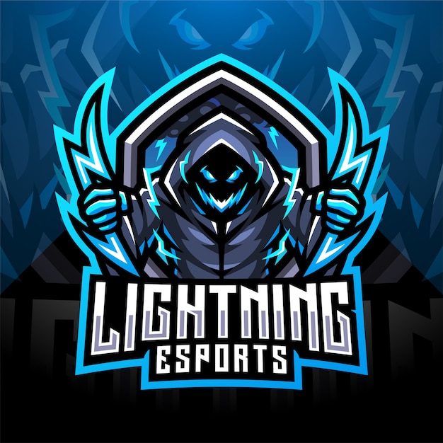 Lightning esport maskottchen logo design