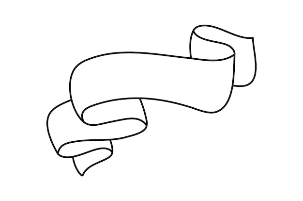 Lila-Band-Banner-Symbol Web-Design-Element Handgezeichnete Vektor-Illustration Platz für Ihren Text für Geschäfts-Grußkarte und Feiertage Kopierraum