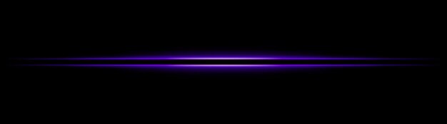 Lila glühender horizontaler Lichtstrahl Schlankes scharfes Design mit warmen Tönen für sci-fi oder futuristische Effekte Ideal für abstrakte Hintergründe, Lichtübergänge oder neon-inspirierte Visuals