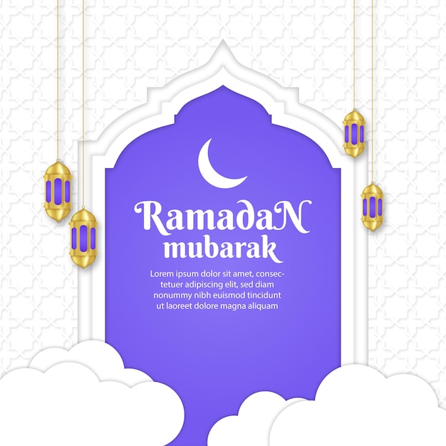 Lila luxushintergrund ramadan mubarak