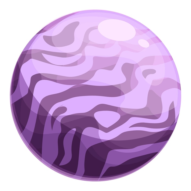 Lila Planet mit Wirbeln, die im Weltraum schwimmen