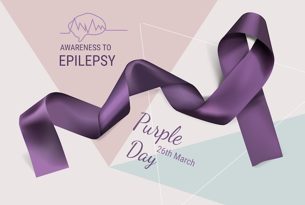 Lila tag zur sensibilisierung für den welt-epilepsie-tag am 26. märz