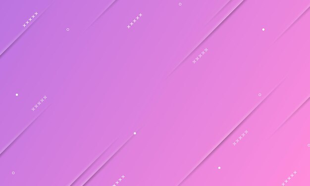 Lila und rosa Farbverlauf mit Schattenlinien Textur und Memphis-Elementen. Design für Web, Broschüren