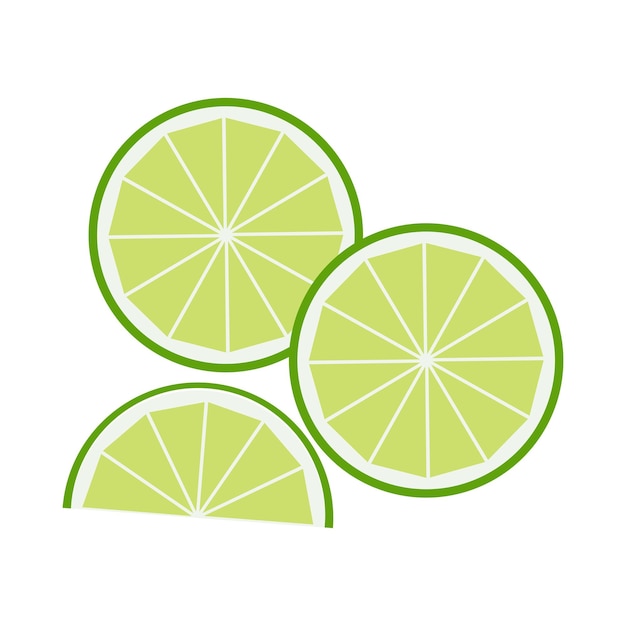 Limettenfruchtscheiben, Vektorgrafik