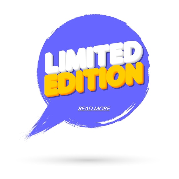 Limited Edition Tag-Design-Vorlage Promo-Banner Pinsel Grunge-Vektorillustration