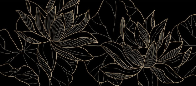 Line Art abstraktes florales Hintergrunddesign
