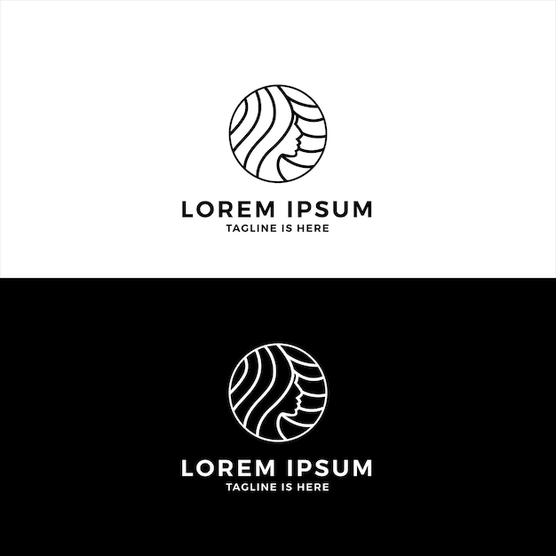 Line Art schöne Frauen Logo Design Inspiration