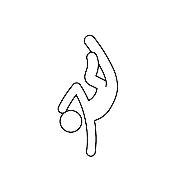 Vektor line-man-tänzer-symbol dance-stick-junge-pose-umriss-symbol editierbares strich-piktogramm hiphop-mann isoliert