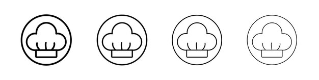 Linear-Logo mit Küchenchef-Hut-Symbol isoliert