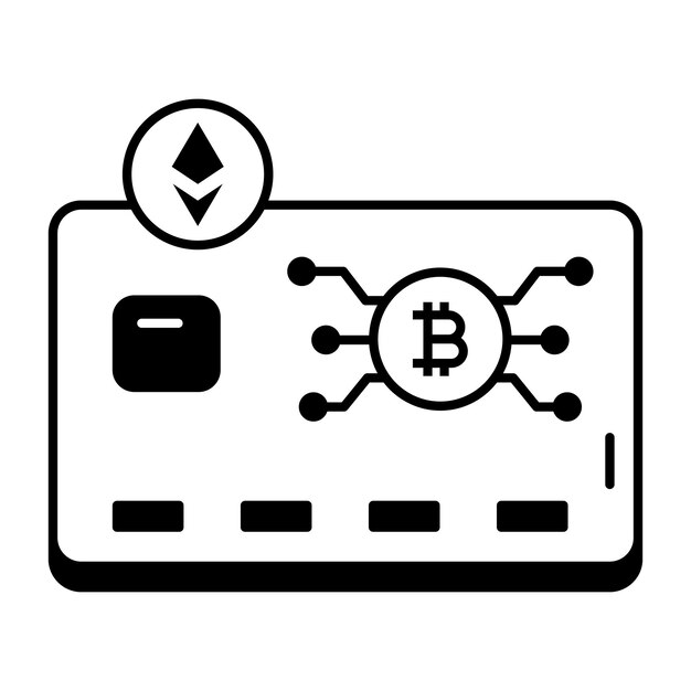Linear-Symbol für den Handel mit Kryptowährungen