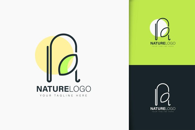 Linearer stil des natur-logo-designs