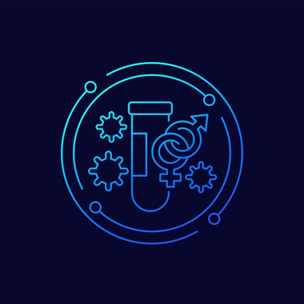 Lineares Design des Symbols für STD-Tests