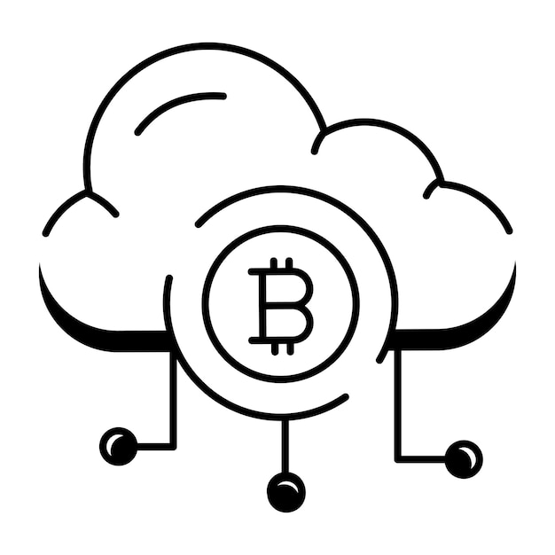 Lineares Icon des Kryptowährungsmarktes