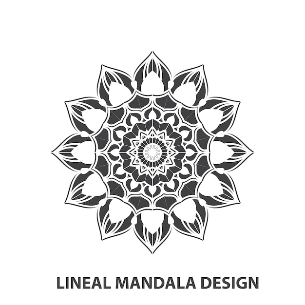 Lineares Mandala-Vorlagendesign