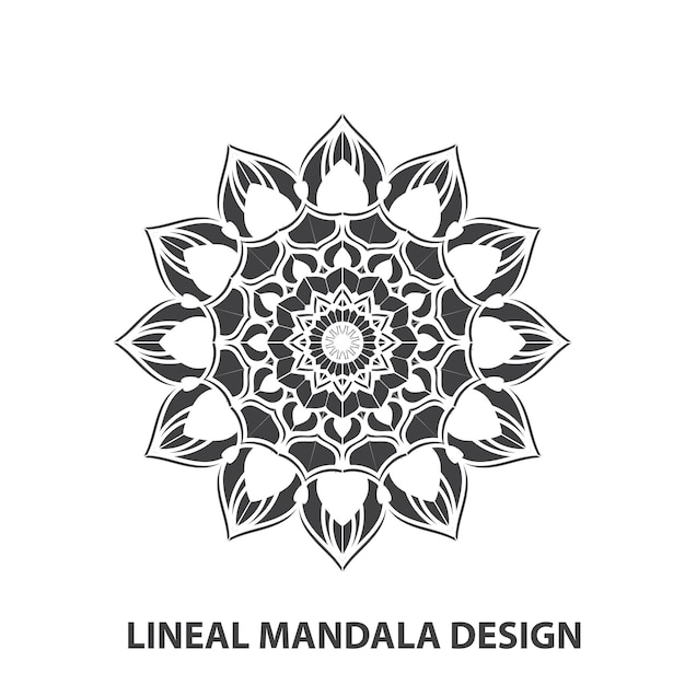 Lineares mandala-vorlagendesign