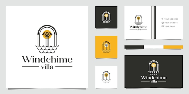 Linie Kunst-Villa-Logo-Design