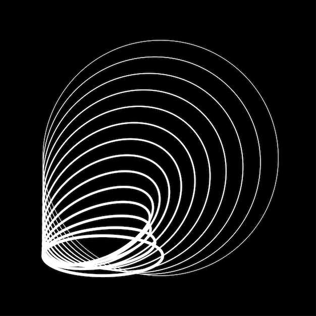 Linien in kreisform. spiralvektor-illustration. technologie rund. kreis-logo. gestaltungselement.