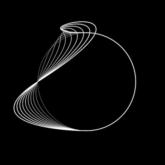 Linien in kreisform. spiralvektor-illustration. technologie rund. vektor-logo. gestaltungselement.