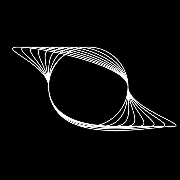 Linien in kreisform. spiralvektor-illustration. technologie rund. wellen-logo. gestaltungselement