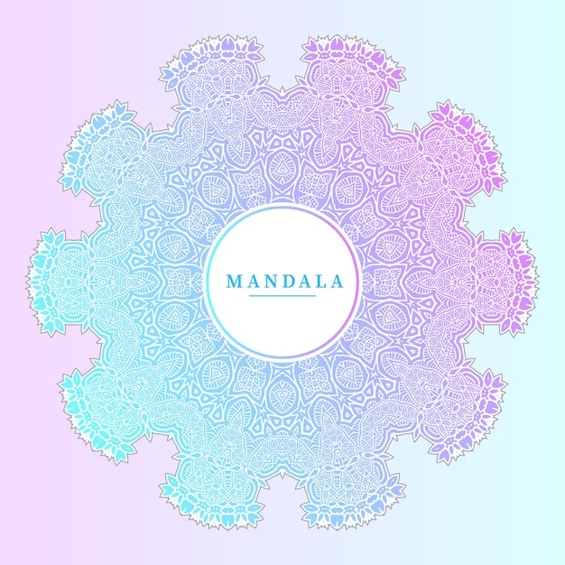 Liniengrafik gradient mandala vektor für design