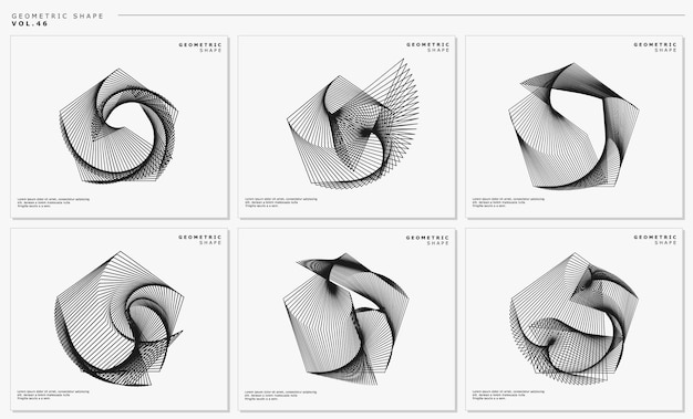 Linienkontur abstrakter Pentagon-Logo-Designvektor