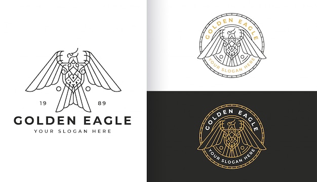 Linienkunst adler logo design